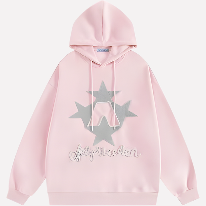 Felpa con cappuccio grafica oversize da donna