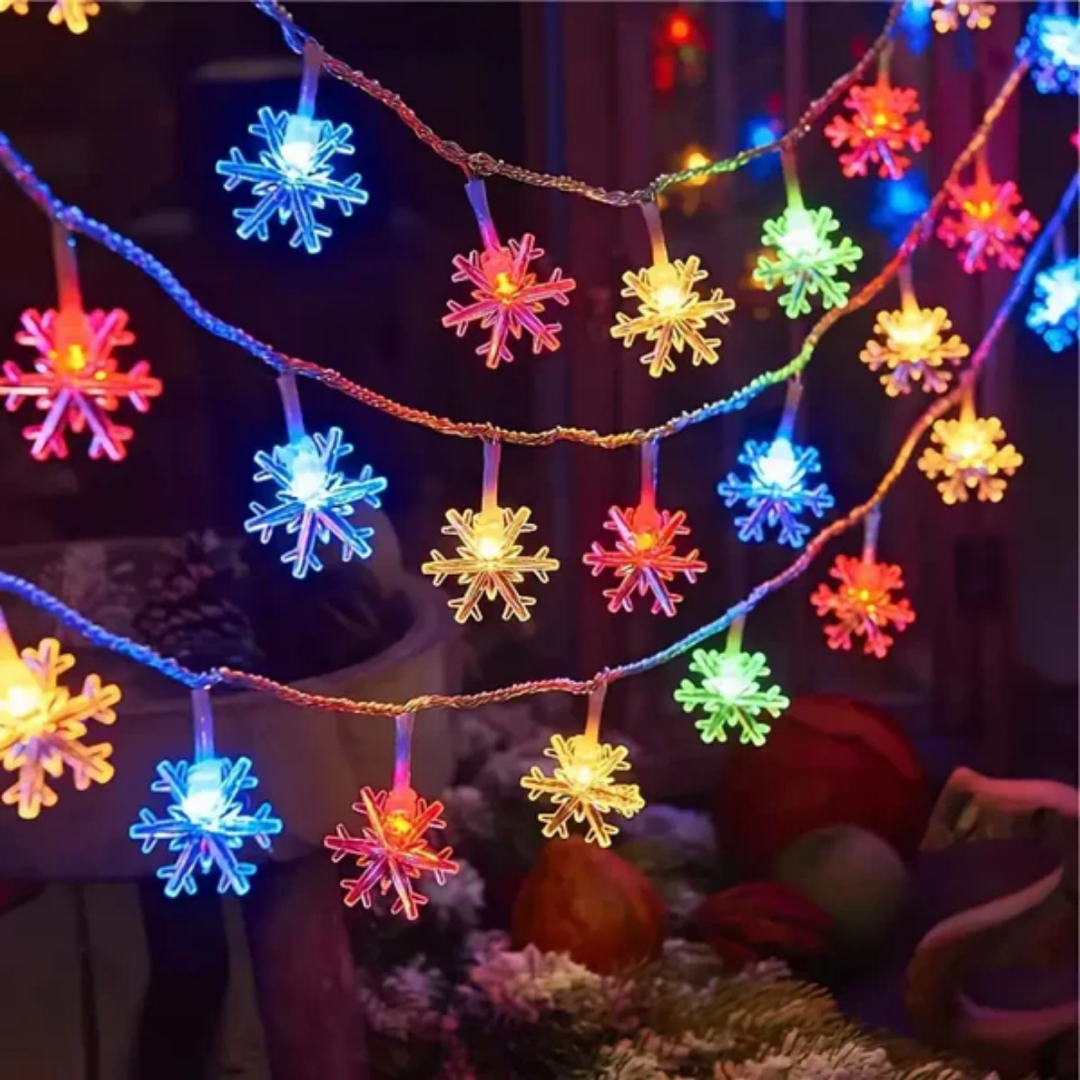 Luci a Stringa LED Fiocchi di Neve