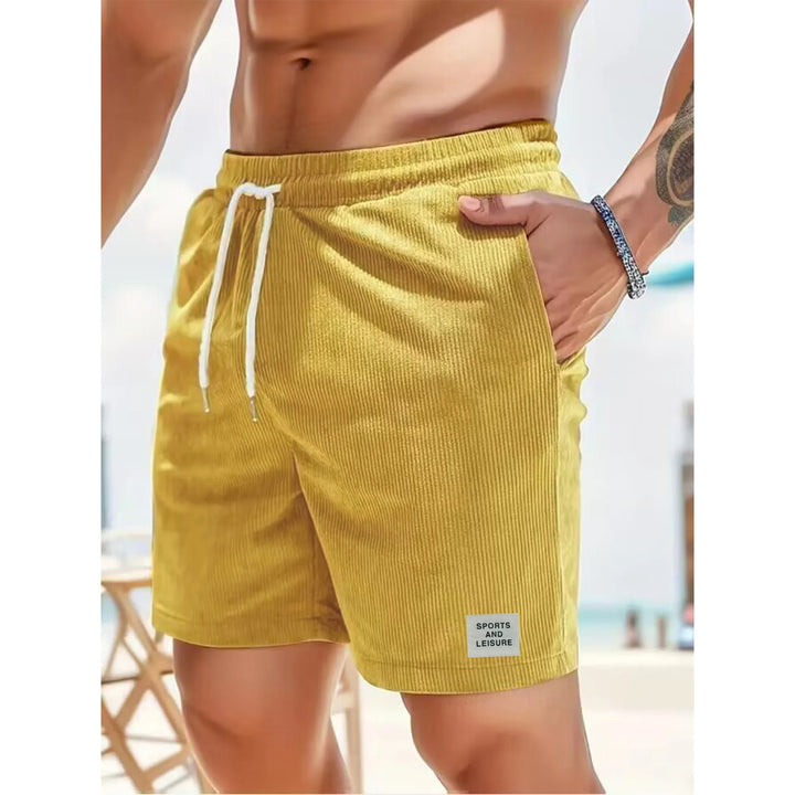 Lioren – Shorts effetto velluto a coste da uomo