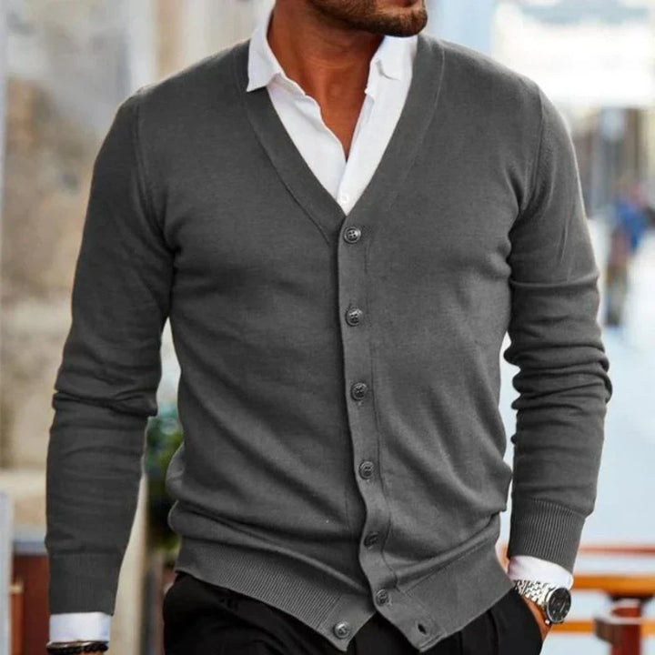 Cardigan in Cotone da Uomo in Stile Casual