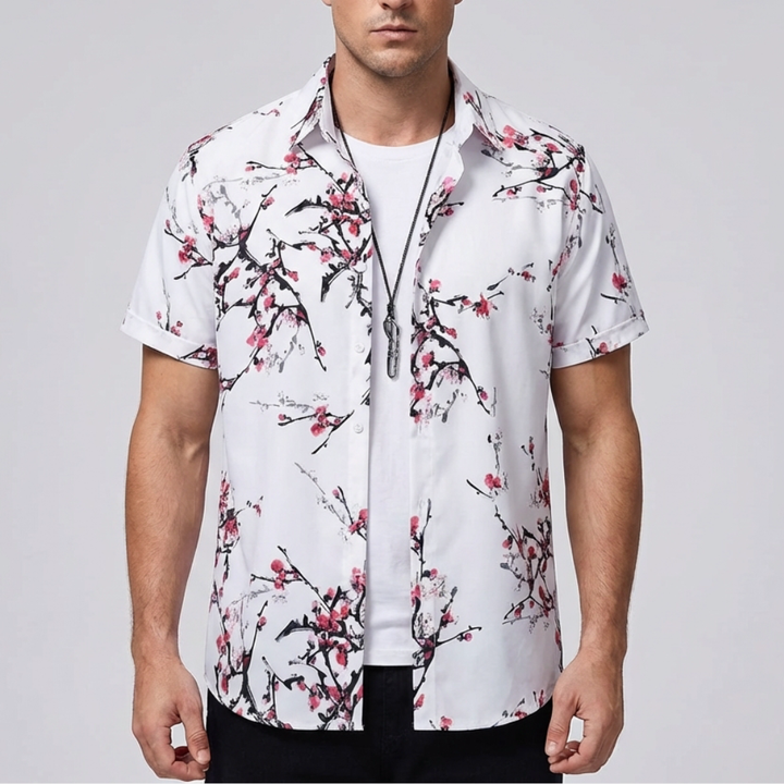 Camicia Hawaiana Stampa Fiore 3D per Uomo