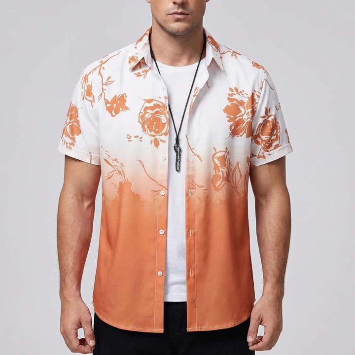 Camicia Hawaiana Stampa Fiore 3D per Uomo