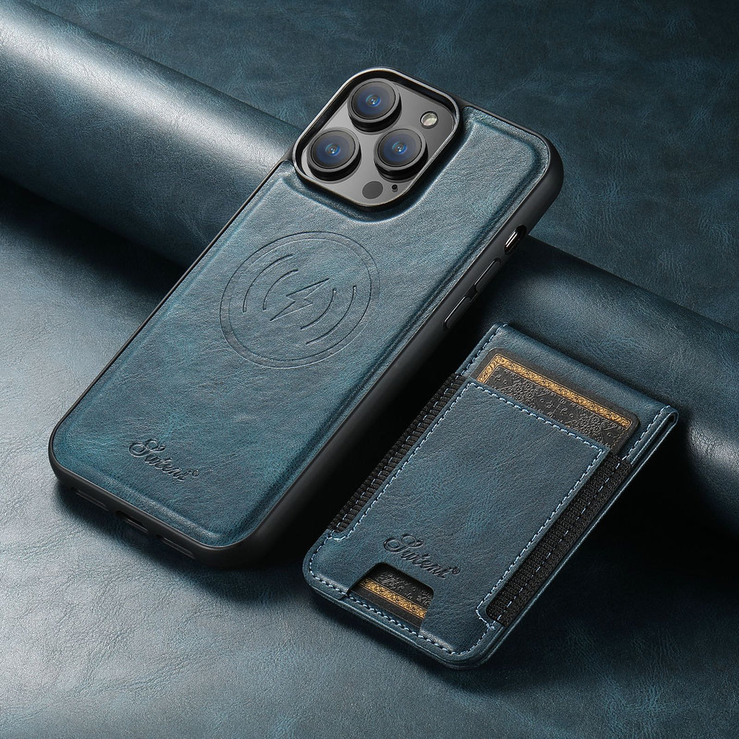Cover per smartphone con portacarte e supporto magnetico