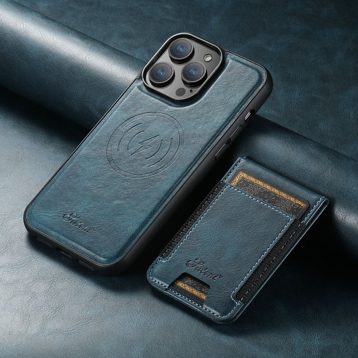 Cover per smartphone con portacarte e supporto magnetico
