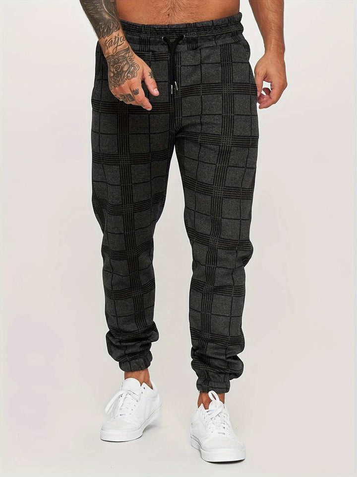 UrbanFit – Pantaloni da jogging slim fit a quadri da uomo
