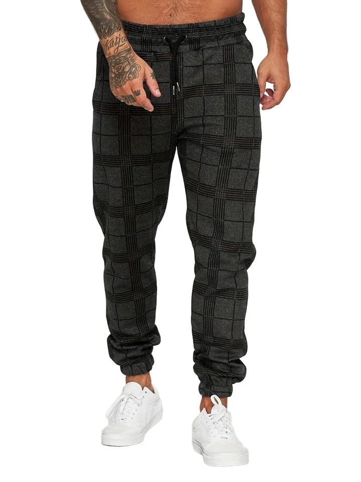 Pantaloni Jogging Slim Fit a Quadri per Uomini