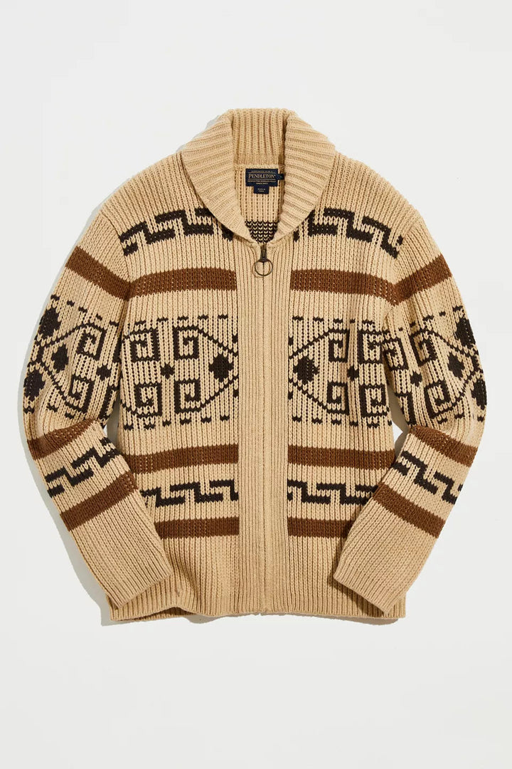 Cardigan da uomo in maglia jacquard vintage con cerniera: lo stile intramontabile incontra il comfort moderno