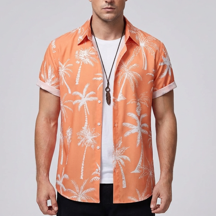 Camicia Hawaiana Stampa Fiore 3D per Uomo
