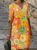 Abito floreale a V
