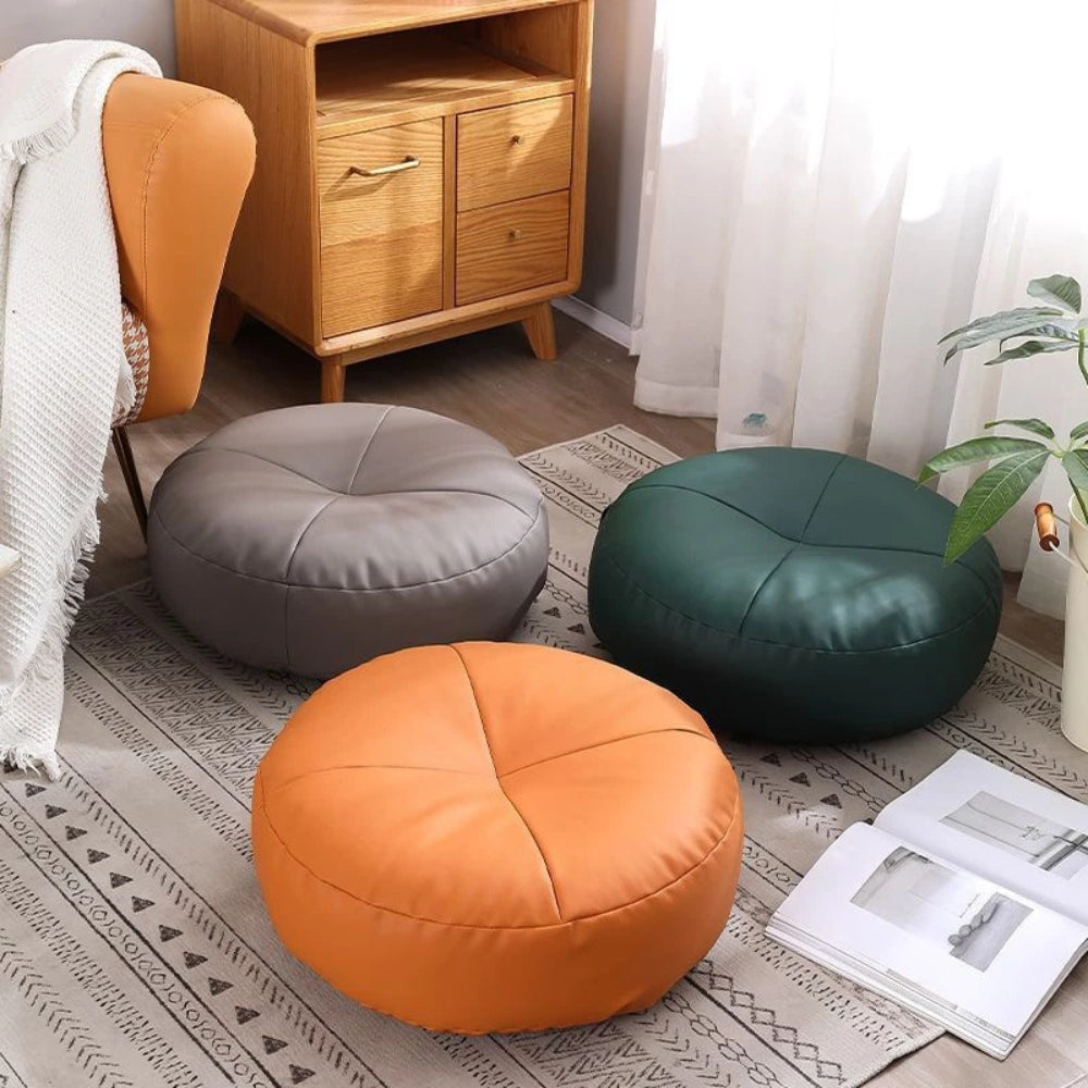 Cuscino da seduta in stile giapponese in pelle nappa