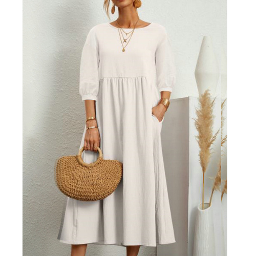 Isabelle – Abito Estivo Elegante Smockato per Donna | Midi