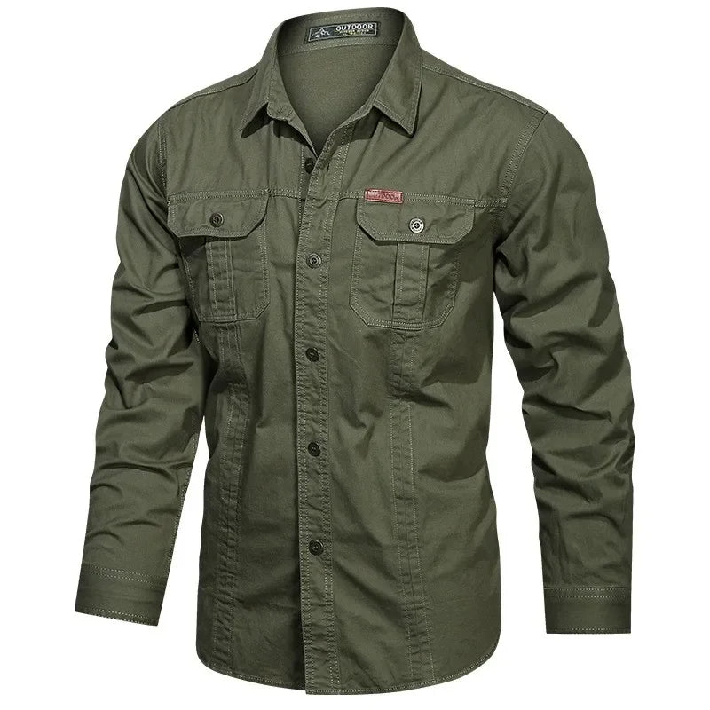 Camicia Uomo Utility Pocket Button-Up