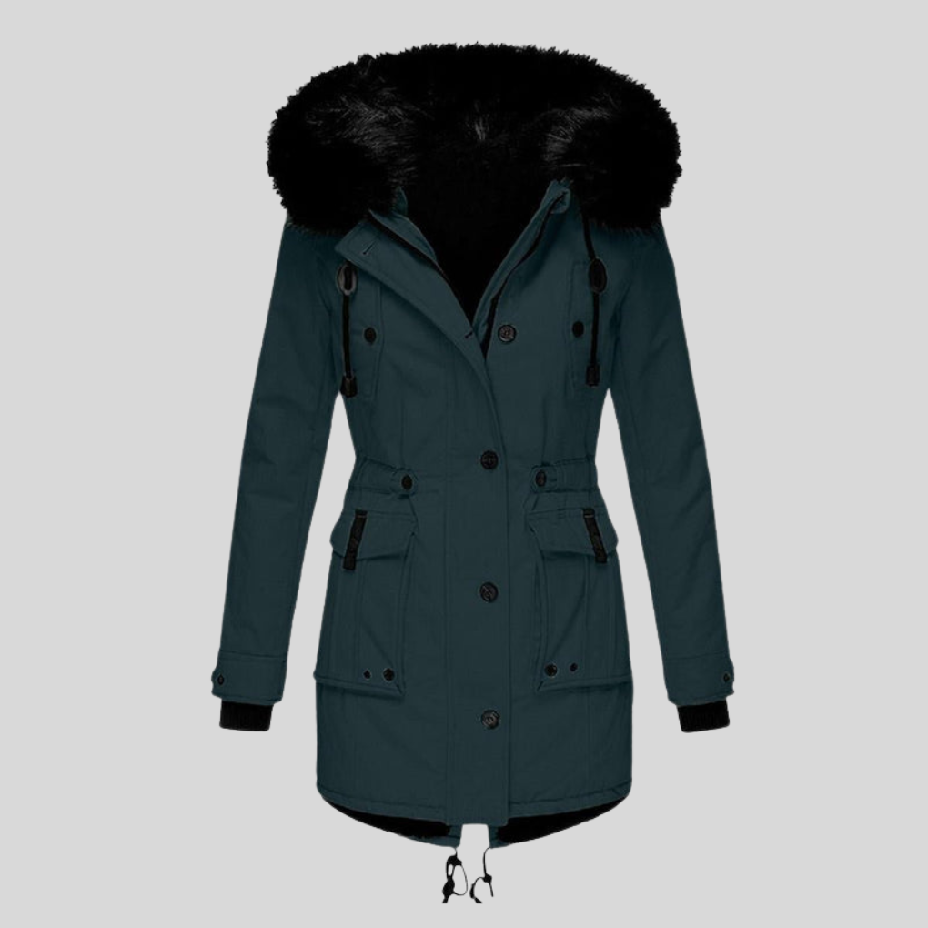 Cappotto Invernale da Donna con Cappuccio – Strato Funzionale con Tasche