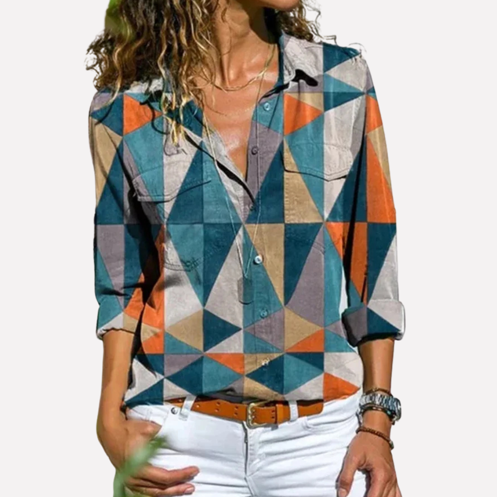 Blusa estiva a maniche corte da donna