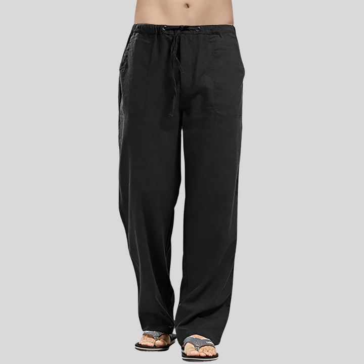 Pantaloni Uomo in Lino Traspirante con Vestibilità Oversized
