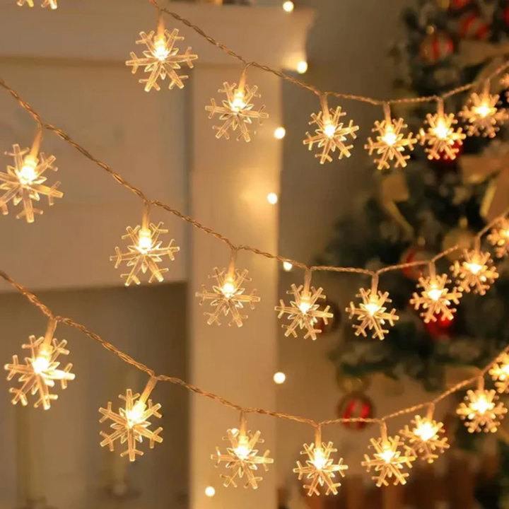 Luci a Stringa LED Fiocchi di Neve