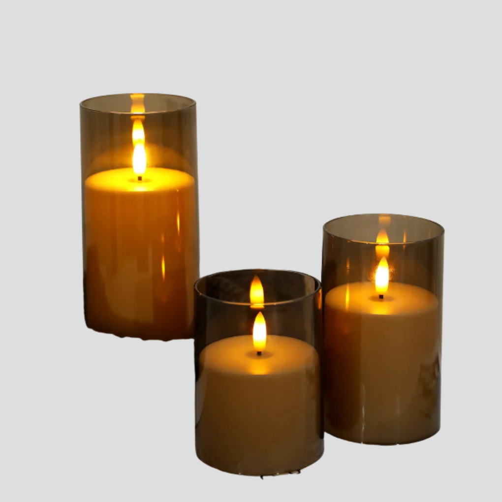Set di Candele LED 3 Pezzi