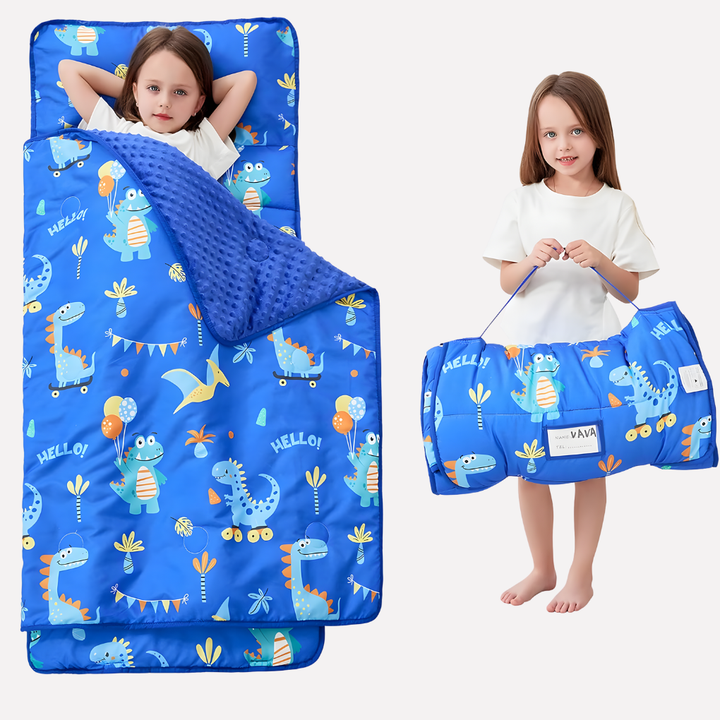 Tappetino per sonnellino per bambini con cuscino e coperta