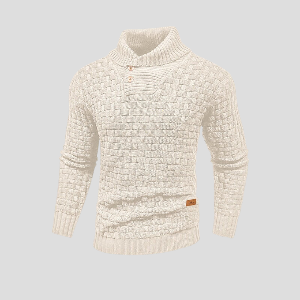 Maglione Button-Up a Mezza Collo per Uomo