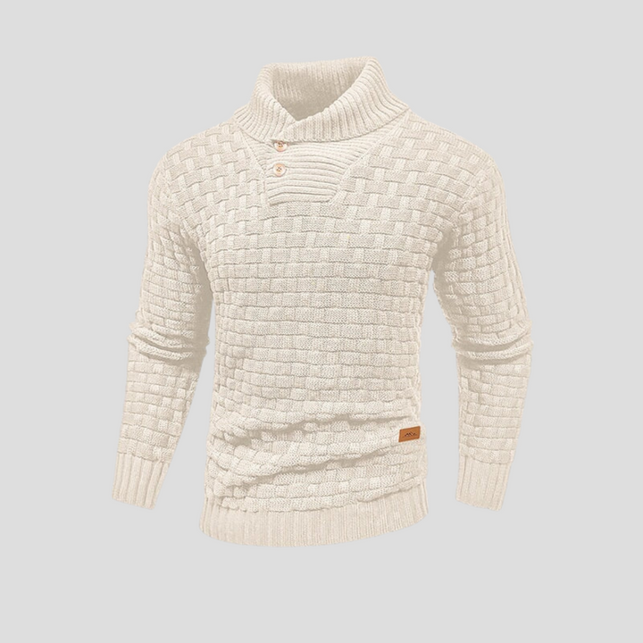 Maglione Button-Up a Mezza Collo per Uomo