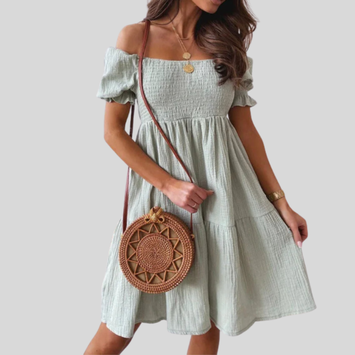 Abito Mini Elegante a Spalla Scoperta per l'Estate