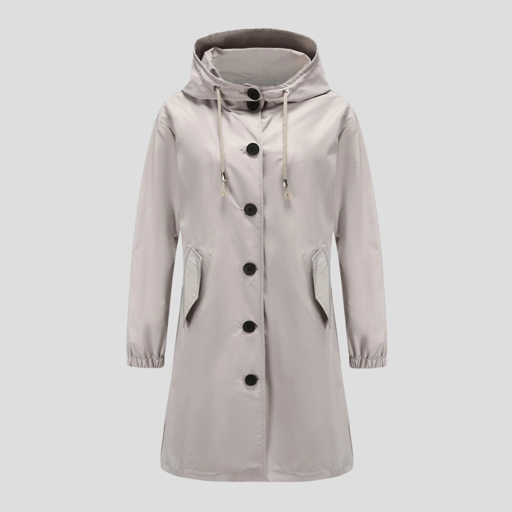 Giacca impermeabile da donna con cappuccio