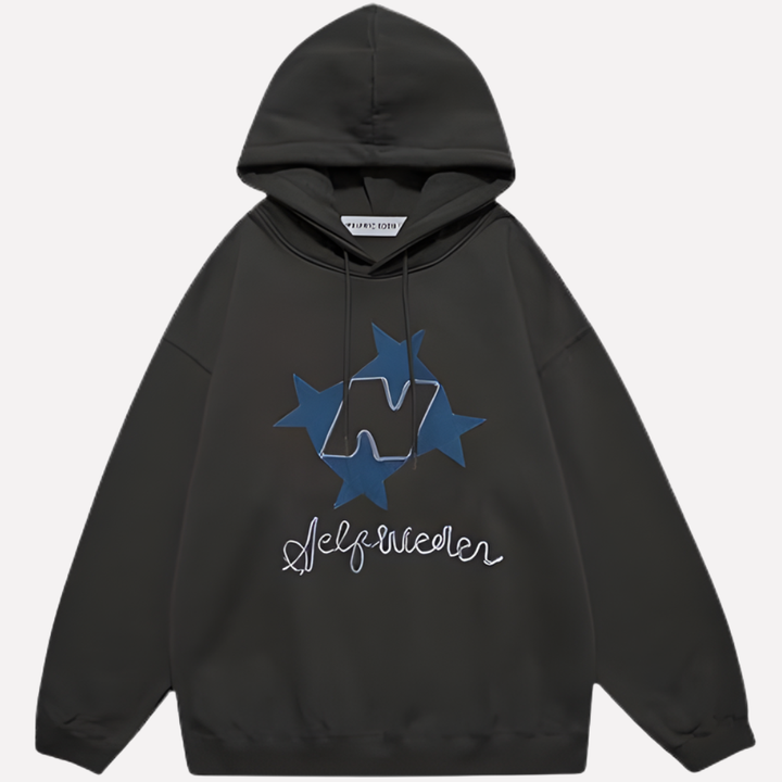 Felpa con cappuccio grafica oversize da donna
