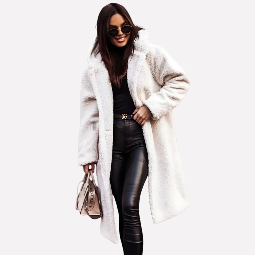 Cappotto Hooded da Donna con Chiusura a Bottone