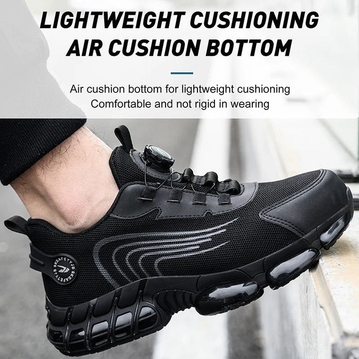 Scarpe da lavoro da uomo con lacci, progettate per garantire l'equilibrio