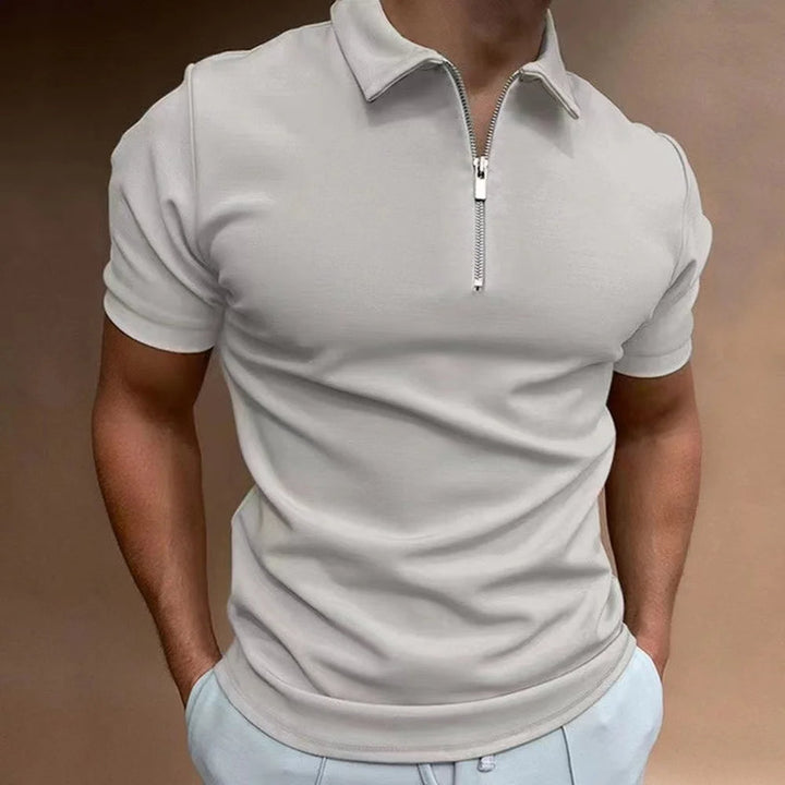 Sofisticazione Moderna - Polo con Collo Zip per Uomini