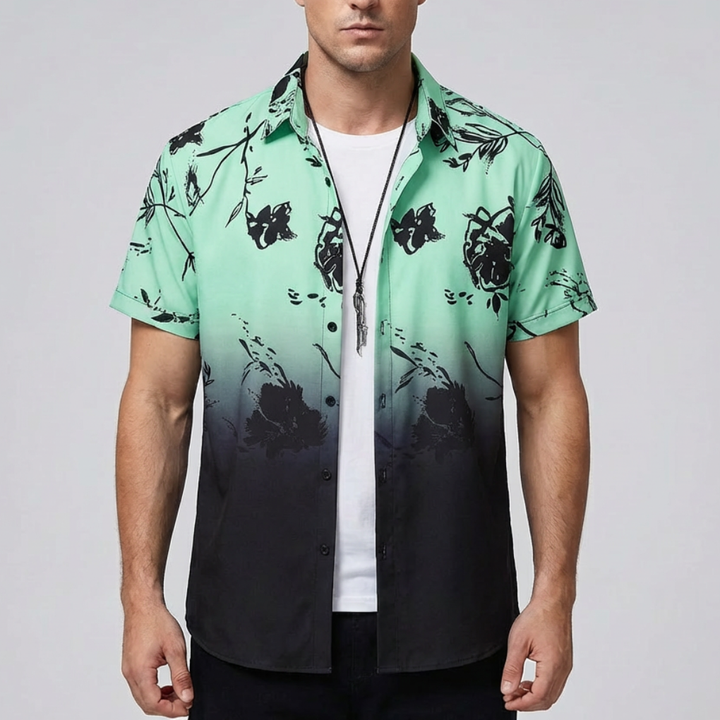 Camicia Hawaiana Stampa Fiore 3D per Uomo