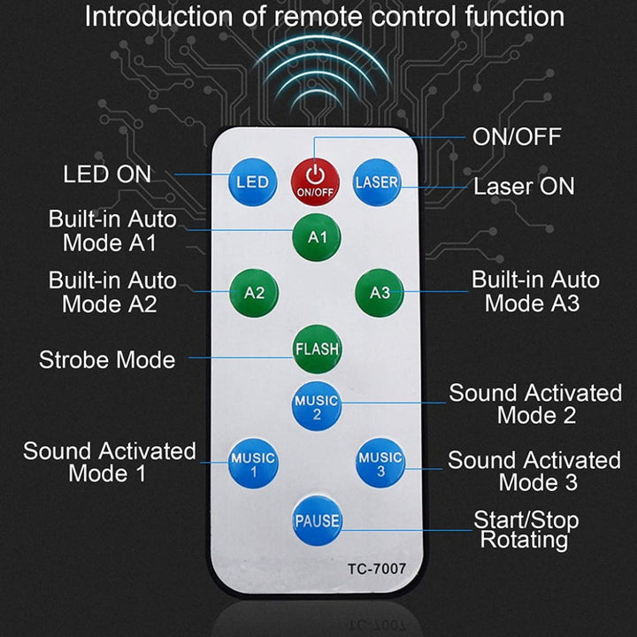 2-in-1 Luce Disco Laser