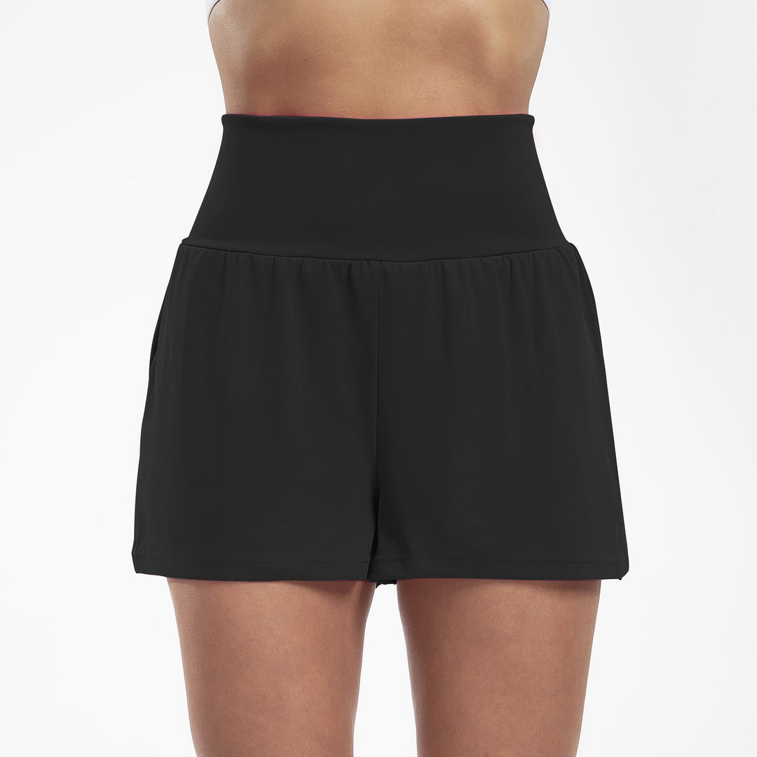 Pantaloni Corti Yoga Alti in Vita per Donne