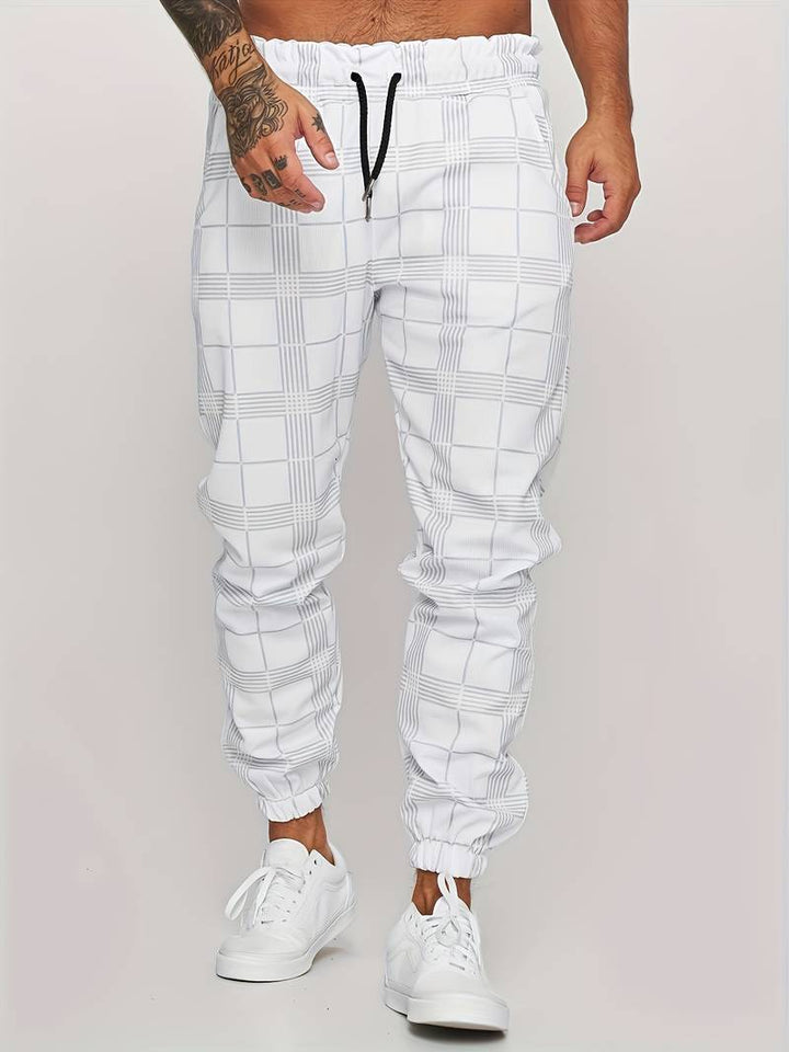 UrbanFit – Pantaloni da jogging slim fit a quadri da uomo
