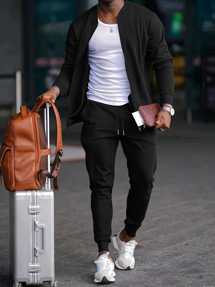 Set di Giacca e Pantaloni con Zip per Uomo
