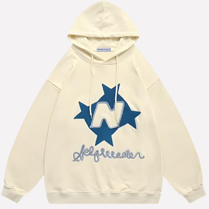 Felpa con cappuccio grafica oversize da donna