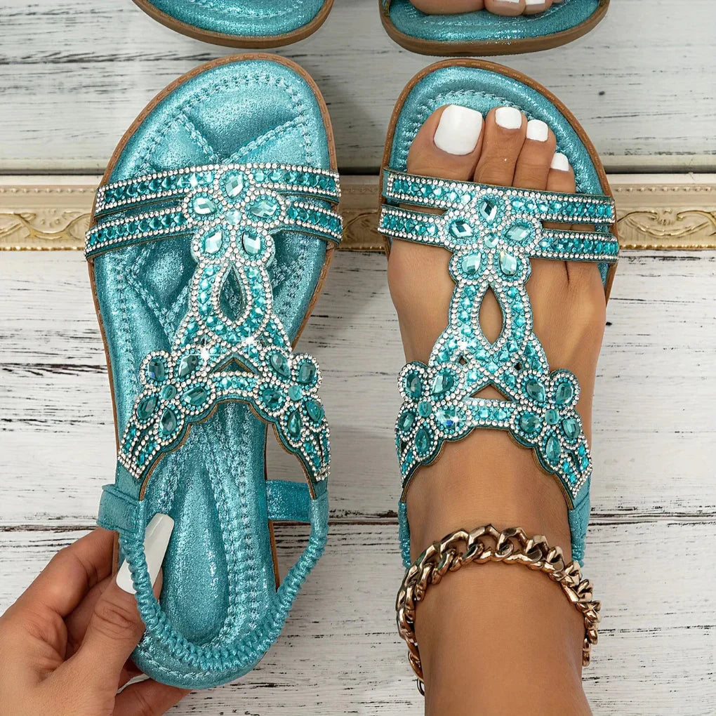 Sandali boho ergonomici con fibbie regolabili da donna