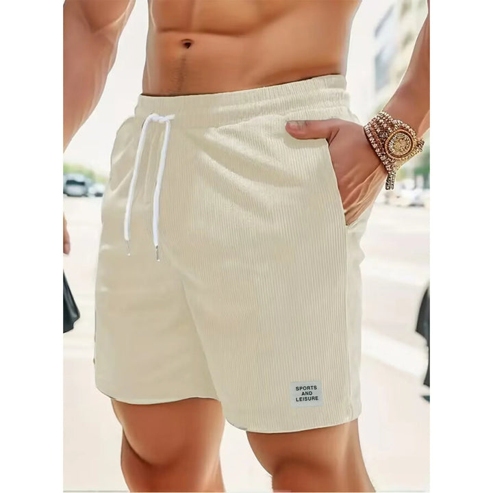 Lioren – Shorts effetto velluto a coste da uomo