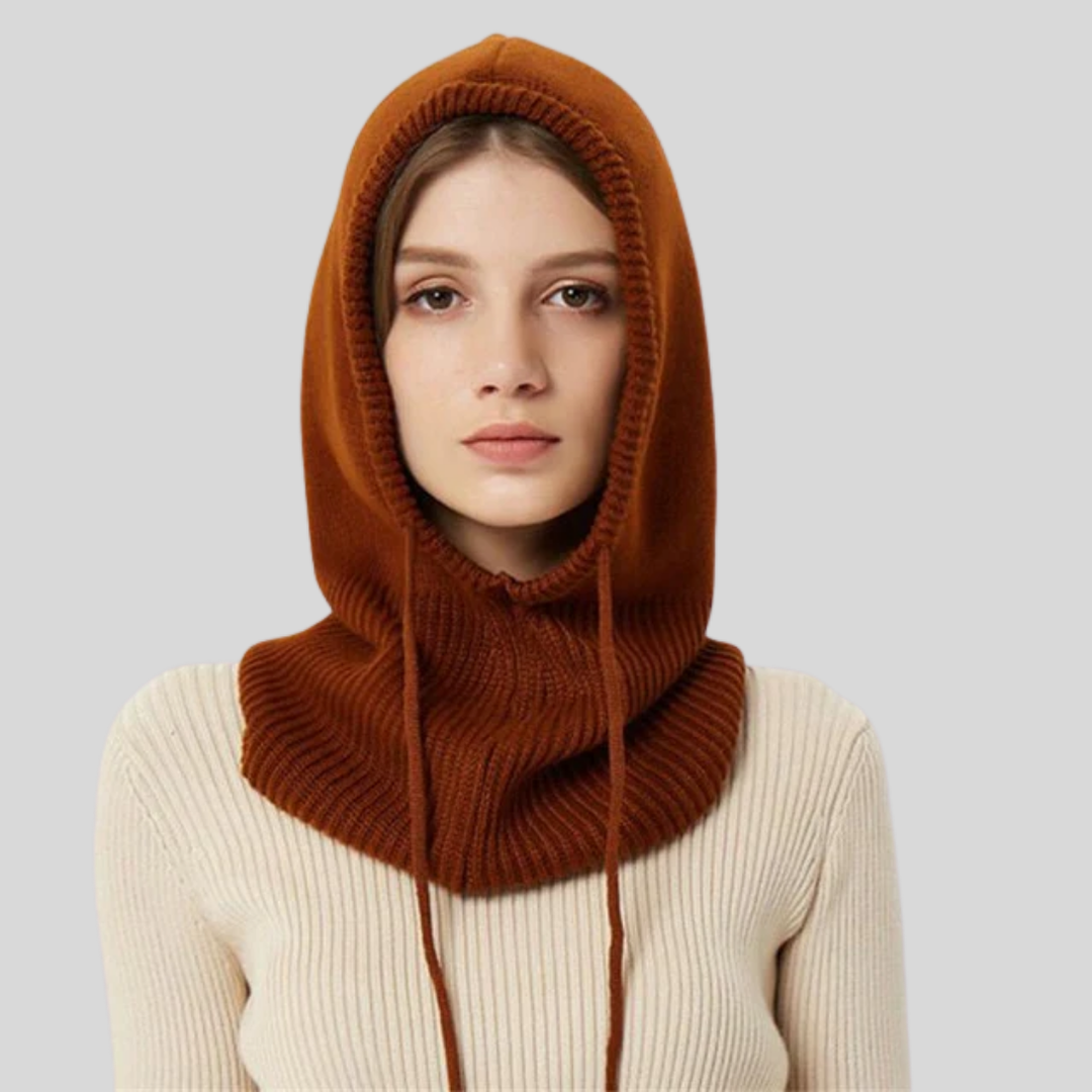 Scaldacollo Invernale con Cappuccio in Maglia