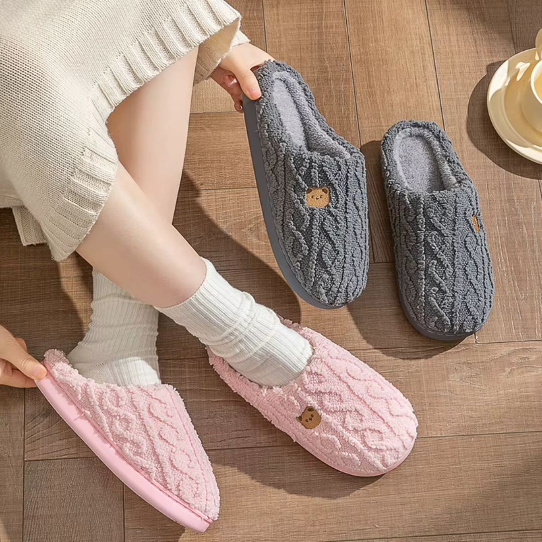 Calde pantofole morbide da donna