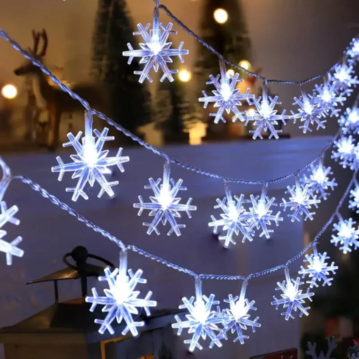 Luci a Stringa LED Fiocchi di Neve