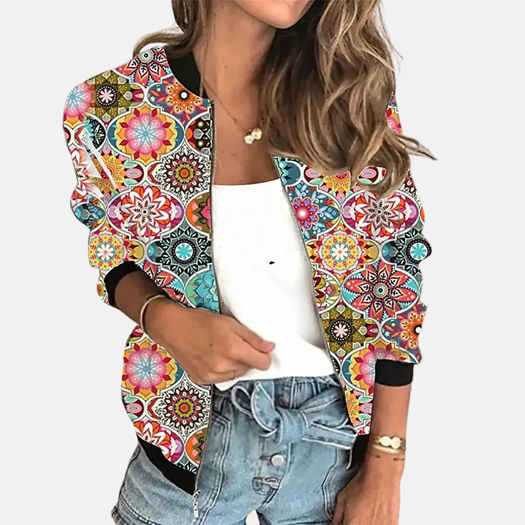 Giacca bomber da donna di ispirazione vintage