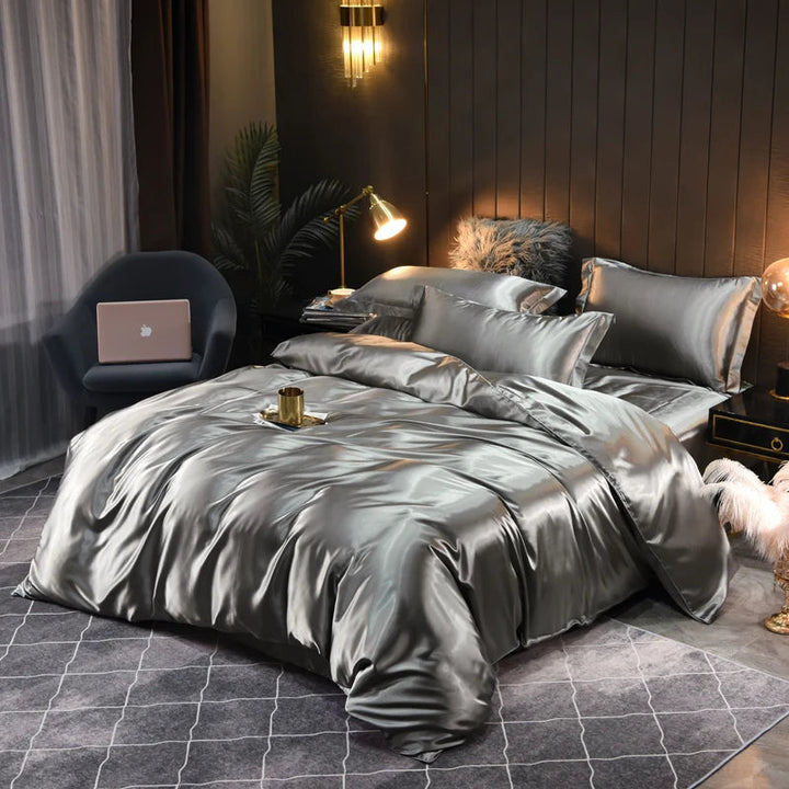 Set di Biancheria in Satin Setoso Indulgi nel Comfort Luxuoso