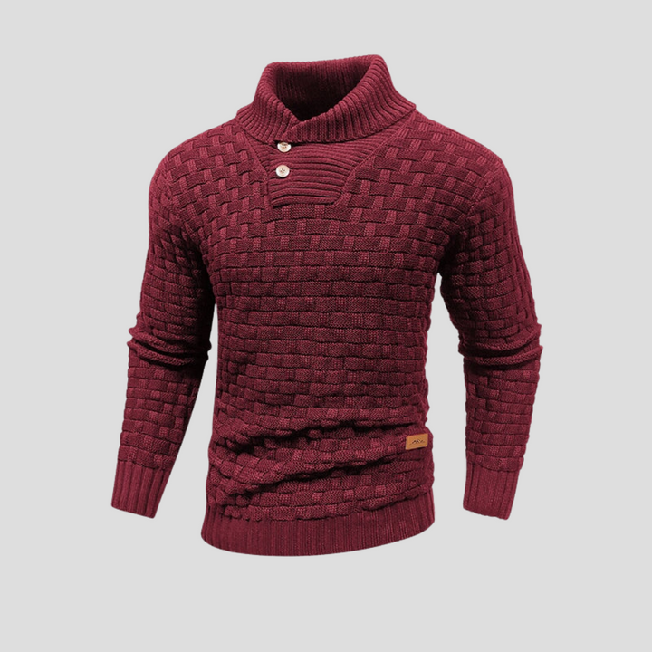 Maglione Button-Up a Mezza Collo per Uomo