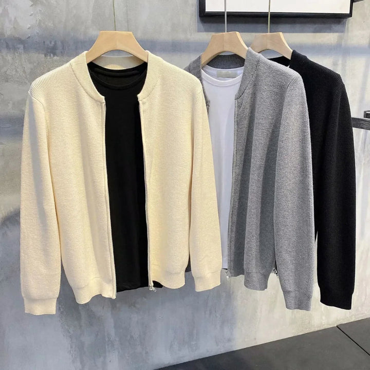 Cardigan da uomo in maglia, caldo ed elegante