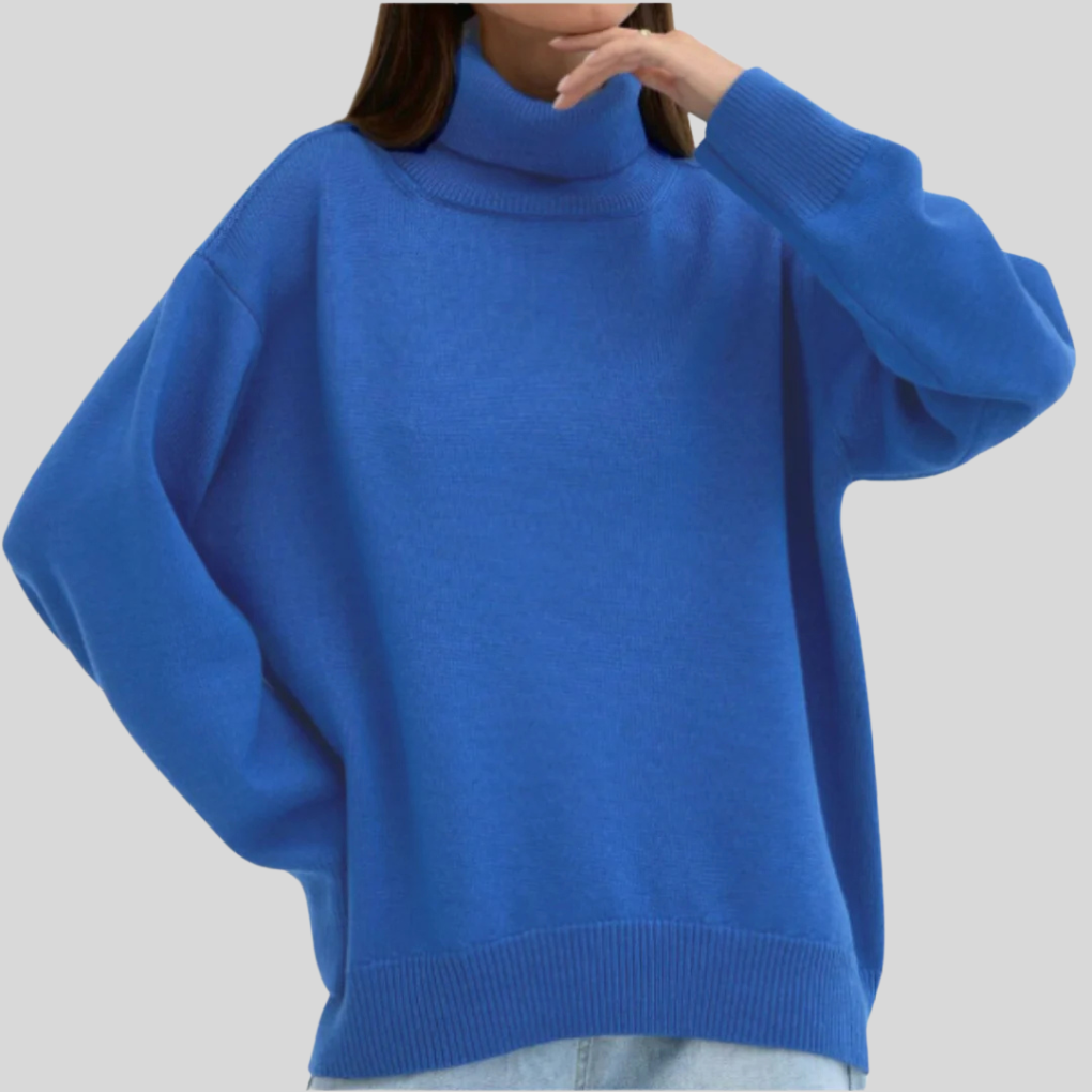 Maglione Collo Alto Moderno per Donna – Strato Elevato per il Freddo