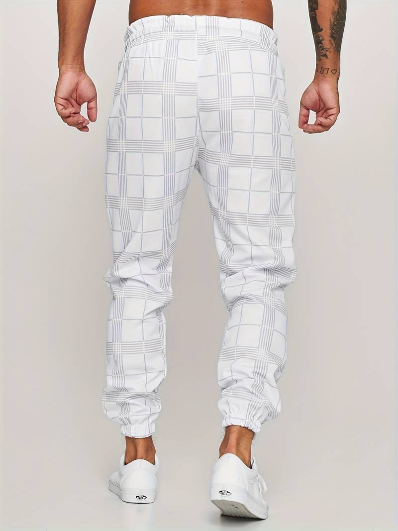 UrbanFit – Pantaloni da jogging slim fit a quadri da uomo