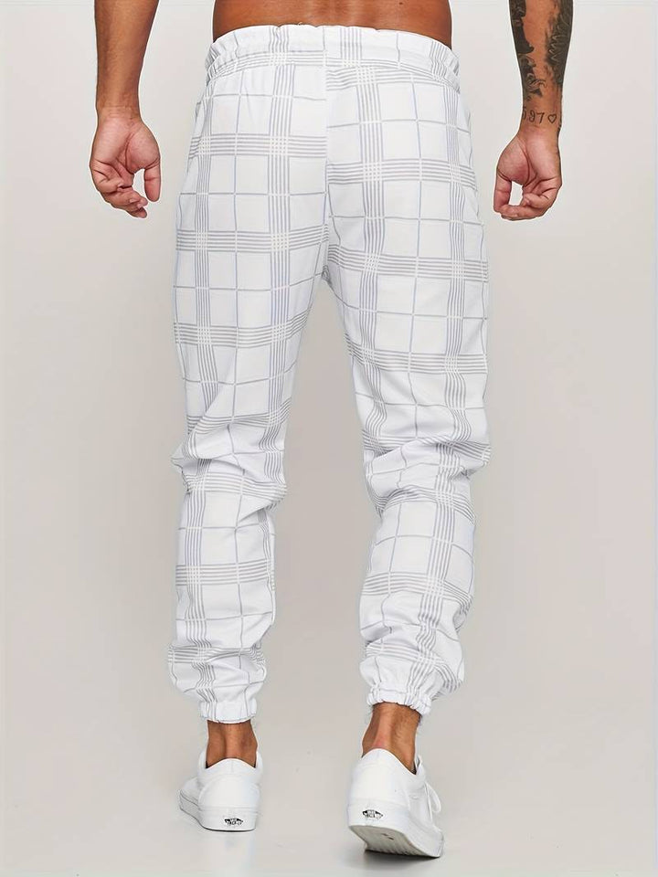 UrbanFit – Pantaloni da jogging slim fit a quadri da uomo
