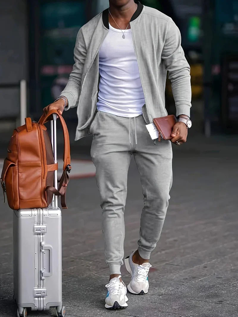 Set di Giacca e Pantaloni con Zip per Uomo