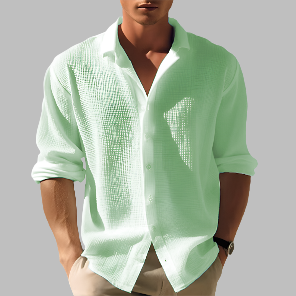 Camicia Leggera in Cotone e Lino per Uomo